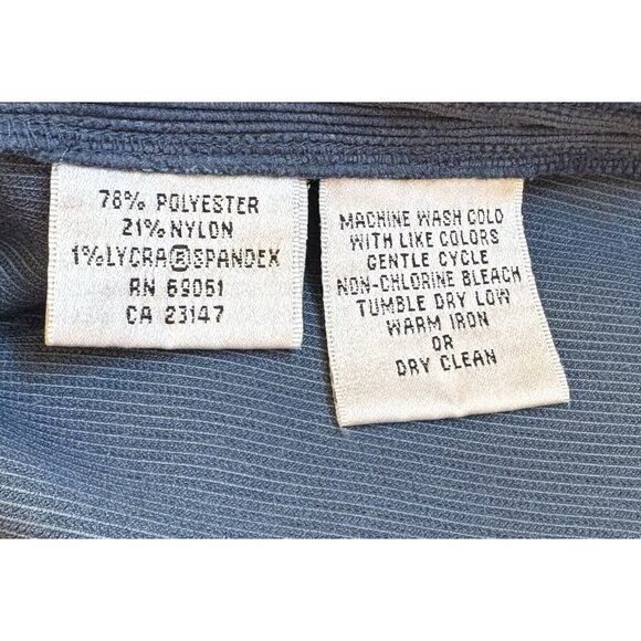 Talbots Blue Corduroy Shirt Dress Size 10 P Modest Cottagecore Button Grandma - Picture 5 of 5